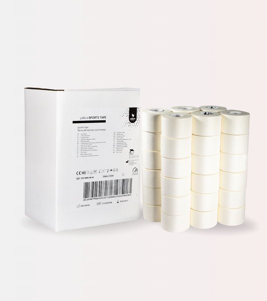 Sporttejp/Coach Tape 36 Rullar/pack – yellowSPORTS vit 3,8 cm x 9,1 m